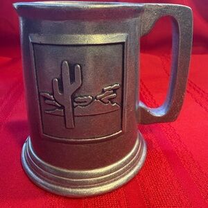 Vintage 1970s/1980s Ralph Wilton Armetale Saguaro Cactus Pattern Ale Tankard